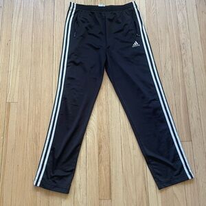 Adidas Black Joggers with White Stripes